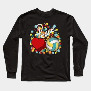 Peace Love Volleyball Long Sleeve T-Shirt